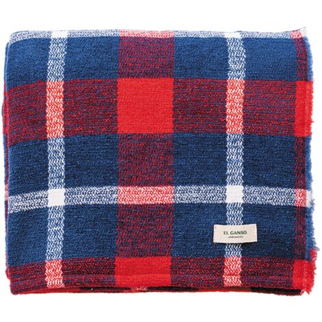 Coperta Lavorata A Maglia LÄSSIG - 100% Cotone Biologico, 80x100cm, Design Double-Face, Blu Reale - Foto 6