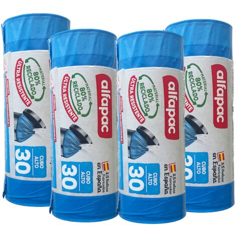 XUXRUS Piccoli Sacchetti Per La Spazzatura Da 15 L, Con Coulisse, Con Manici Per Cravatta, Sacchetti Per La Spazzatura A Pedale, Per Bagno, Cucina, Ufficio, Camera Da Letto, Bianco, 36 Pezzi - 2