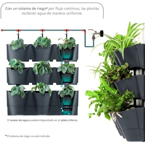 Set di 2 Elho verticale Garden Piattino per vasi di fiori-Verde 