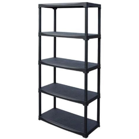 scaffale 5 ripiani artplast in resina, 80x40x176 cm