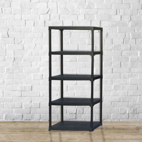 scaffale 5 ripiani artplast in resina, 80x40x176 cm