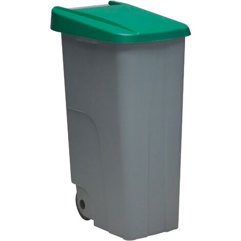 Pack Riciclaggio Denox 3 Bidoni 110 L - Colori Blu/Verde/Giallo, 330 L Totali, Con Coperchio