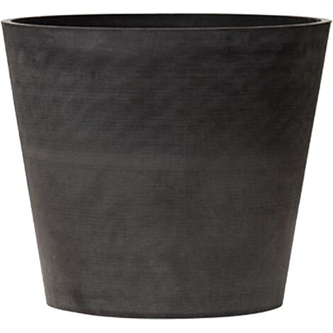 KADAX Vaso da fiori, rotondo, in plastica, per fiori, piante, balcone, per interni, leggero, moderno vaso (13 cm, grigio