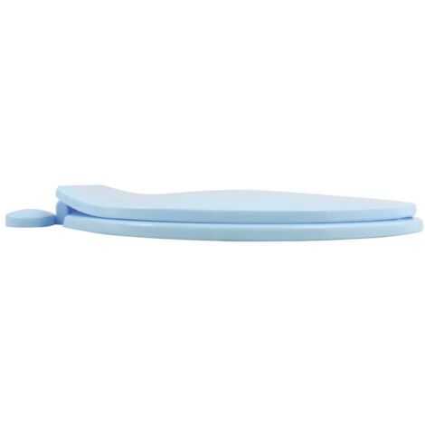 Blu Marino MSV 141025 in Polipropilene/Acciaio/Plastica Sedile WC con Cerniere 