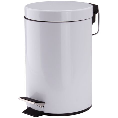 Cestino Portarifiuti 3 Litri In Metallo Nero Con Pedale E Coperchio Soft Close - Adelina - Foto 7