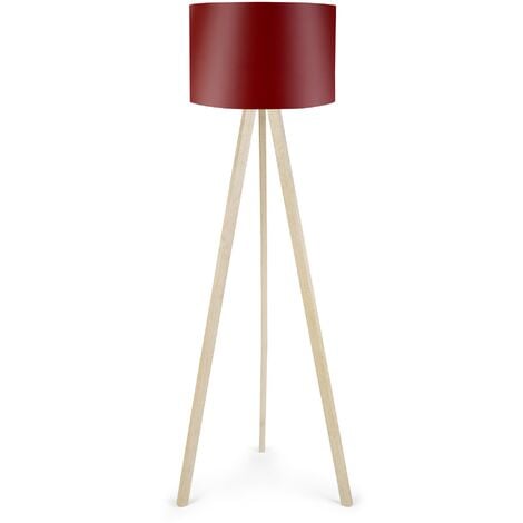 Lampada da piede stack -schermo con 70% MDF / 30% in tessuto in PVC, rosso