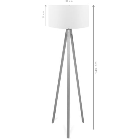 Lampada del piede in treppiede scuro con schermo verde MDF al 100%, rilievo verde, collezione Tanganical, 38x38x140 cm, cappuccio 27 max 60 w
