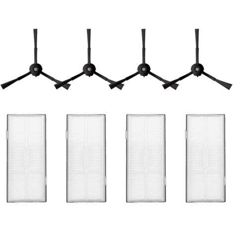 Zubehör für Roborock S8, Filter für Roborock S8 Pro Ultra, Seitenbürsten für Roborock S8+, 4 Filter und 4 Seitenbürsten, Ersatzteile für Roborock S8, S8+, S8 Pro Ultra und S8 Plus Staubsauger (1/5)