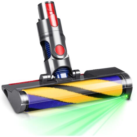 Ersatzkopf für den kabellosen Staubsauger Dyson V7 V8 V10 V11 V15, Mikrofaser-Samt-Rollenbürste mit grünem LED-Laserlicht, geeignet für Hartholzböden (1/5)