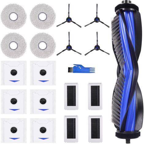 X9 X11 Pro Omni Zubehör für Ecovacs Deebot X11 OmniCyclone / X9 Pro Omni / X11 Pro Omni Ersatzteile Zubehörset Ersatz 4 Staubbeutel, 4 Filter, 1 Hauptbürste, 2 Wischwalze, 6 Seitenbürste (1/5)