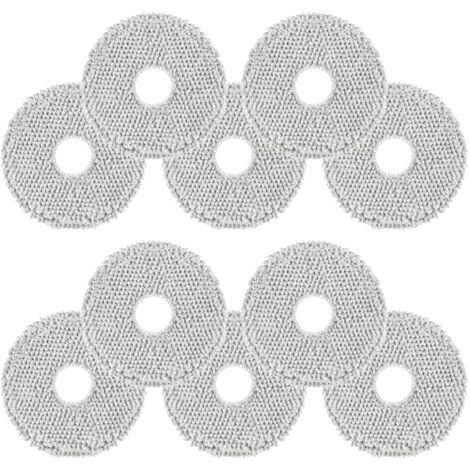 10 Stück Wischmopp für Dreame L10/L20/L40/L50/X30/X40/X50/Mova E30/E40/P50/V50 Ultra Saugroboter,Mikrofaser Weich Waschbar und Wiederverwendbar Ersatz Wischtücher Mop (1/5)