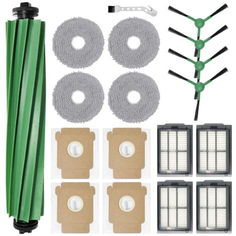 Zubehör Ersatz für iRobot Roomba Plus 405 Combo Robot + / 505 Combo Robot + Staubsauger Ersatzteil, 1 Hauptbürste,4 Wischtücher,4 Staubbeutel,4 Seitenbürsten,4 Filter (1/5)