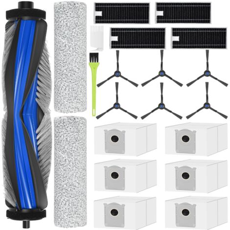 X8 Pro Omni Zubehör für Ecovacs Deebot X8 Pro Omni Ersatzteile Zubehörset X8 Omni Ersatz mit 4 Staubbeutel, 4 Filter, 1 Hauptbürste, 2 Wischwalze, 6 Seitenbürste (1/5)