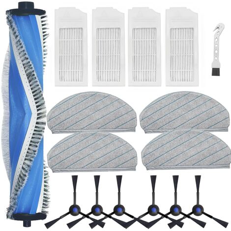 Zubehör Set für ECOVACS DEEBOT N20 Plus, N20, N20 Pro Plus, 1 Rollenbürste, 4 Wischtücher, 4 HEPA-Filter, 6 Seitenbürsten, Hochleistungs Staubsauger Ersatzteil (1/5)