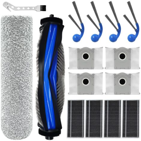 Zubehör Ersatz für Ecovacs Deebot X8 Pro Omni, X8 Omni/ T80 Pro Omni / T80 OMNI / T80 Pro Staubsauger Ersatzteil, 2 Hauptbürste,4 Staubbeutel,4 Seitenbürsten,4 Filter (1/5)