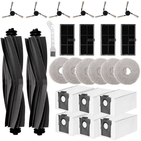 25 Stück Zubehör kompatibel mit Dreame L10s Ultra Gen 2/ L10s Pro Ultra Heat / X30 Ultra/MOVA E30 Ultra Saugroboter Ersatzteile Zubehörset Hauptbürste Staubbeutel Seitenbürsten Wischtücher Filter (1/5)