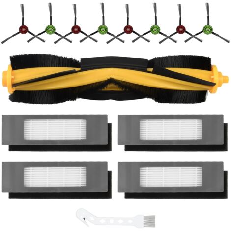 14 Stück Zubehör für Ecovacs Deebot N8 / N8+ / N8 Pro / N8 Pro+ / T9 / T9+ / N10+, OZMO 950/920 / T8 / T8+ / T8 AIVI / T8 AIVI+ / T8 MAX, 1 Hauptbürste 4 Filter 8 Seitenbürsten 1 Reinigungsbürste (1/4)