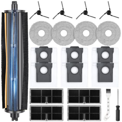 Bürste Zubehör für Dreame L10s Ultra Gen 3 / L50 Ultra AE / X40 Ultra Complete / L40 Ultra / X40 Master/Mova P50 Pro Ultra, 6 Staubbeutel 4 Seitenbürsten 4 Wischtücher 4 Filter 1 Hauptbürste (1/3)