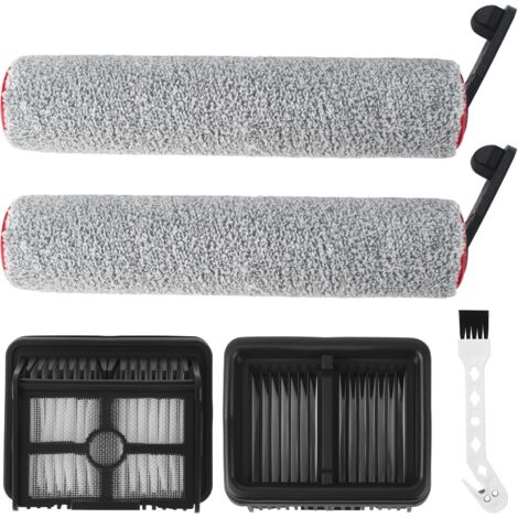 Bürstenrolle Filter Ersatzteile für Dreame H12 Pro,2 Bürstenrolle + 2 Filter + 1 Reinigungsbürste,Geeignet für alle Bodentypen Wie Marmor, Holz, Stein