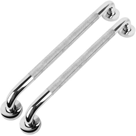 2 Stück Rutsch freier Haltegriff, 60CM Haltegriff Dusche aus Edelstahl Sicherheitsgriffe, Wandmontage Wannengriff für Badewanne, WC, Badezimmer, Küche, Treppen