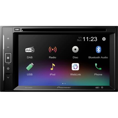 Pioneer AVH-A240DAB Ampli-tuner multimédia 2 DIN port pour commande au volant, connexion possible à une caméra de recul, kit mains libres bluetooth Y444142