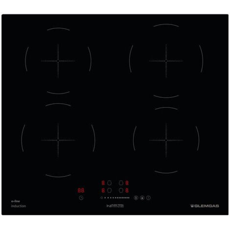 Table induction bridge 60 cm - 4 foyers - 7,2 kW - Commandes frontales GLEM - GTI640SL (1/2)