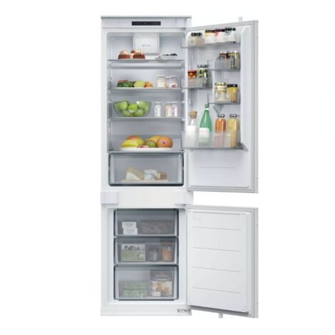 Candy – Réfrigérateur combiné 268L blanc – Hauteur 177.2cm – Largeur 54cm – Congélateur en bas – Classe énergétique E – Technologie Low Frost - CNBQL3518EV