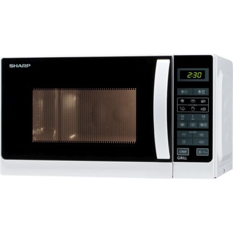 Micro-ondes à surface plane avec gril Sharp Home Appliances R-642 WW 20 L 800 W Blanc