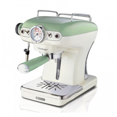 Machine à expresso manuelle 0,9 L – Pour dosettes de café – 2 tasses – Puissance 850 W – Couleur vert – Ariete