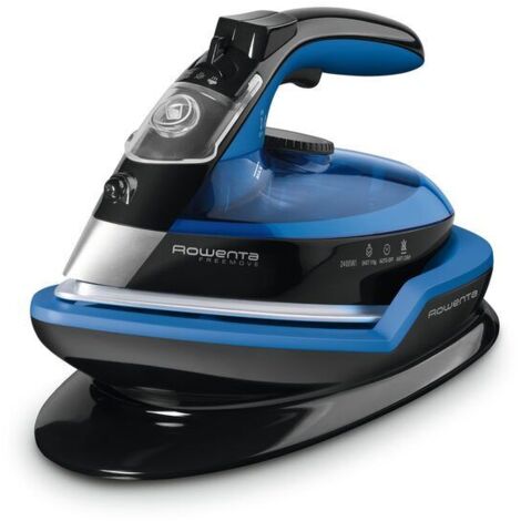 Rowenta – Fer à vapeur 2400 W – Semelle Laser Microsteam 400 – Débit vapeur 115 g/min – Couleur bleu, noir