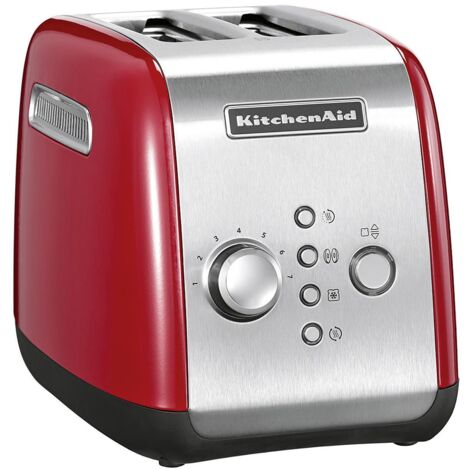 Kitchenaid – Grille-pain 2 fentes 1100 W – Métal rouge – Largeur 286 mm – Pour pain de mie et bagels