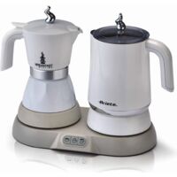 Cafetière moka électrique manuelle 0,25 L – Pour café moulu – Capacité 4 tasses – Puissance 500 W – Blanc – Ariete