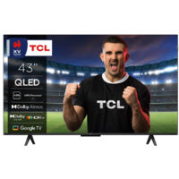 TCL – TV QLED 43" (109,2 cm) 4K Ultra HD – Smart TV Wifi – Luminosité 430 cd/m² – PPI 3400 – HDMI – Métallique