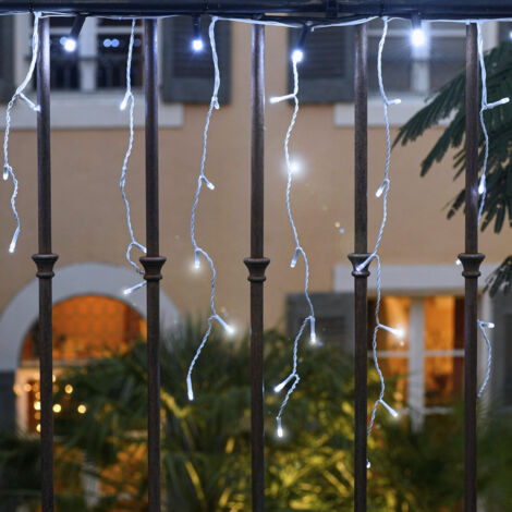 Guirlande stalactites solaire 8m blanc pur (1/3)