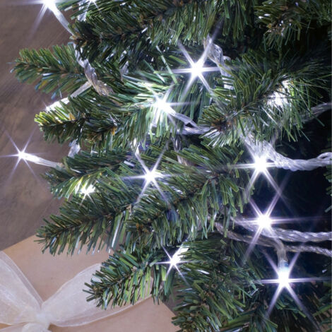 Guirlande LED blanc pur à piles 6m (1/3)