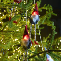 Guirlande Pères Noël lumineux