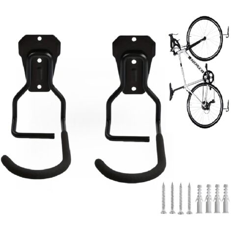 Set di 2 ganci verticali a forma di L, portabici, gancio resistente per portabici a parete per garage (1/5)