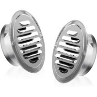 2 pezzi Griglia di ventilazione esterna rotonda in acciaio inox da 100 mm Griglia di protezione con zanzariera per cappa da cucina
