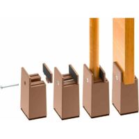 Rialzo regolabile per gambe del letto da 4 pollici, rialzi per mobili resistenti da 10 cm, per spessori delle gambe del letto da 0 a 1,5 pollici, altezza del letto, divano, scrivania, mobile, supporto