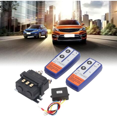 Kit de relé para cabrestante de 12 V y 250 A con control remoto, resistente al agua, de bajo consumo, larga vida útil y alta eficiencia apto para vehículos industriales. (1/5)