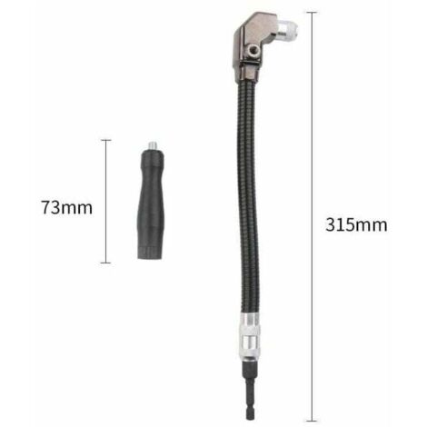 Accesorio flexible de taladro/atornillador de ángulo recto de 1/4" para carpintería