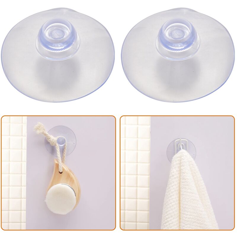 Pack De 20 Ventosas Transparentes – Cabezas De Hongo 20 Y 40 Mm – Para Cocina, Ventanas, Ducha – Fáciles De Instalar