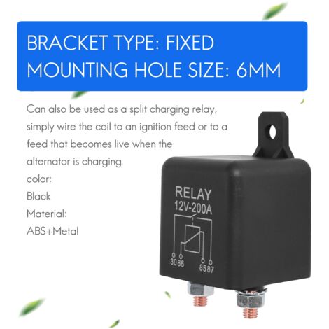 Relé De 4 Pines Normalmente Abierto, 12 V, 200 A, Heavy Duty - Foto 5