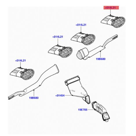 Panel de Instrumentos para Nissan Tiida C11 2005-2011, Rejilla de