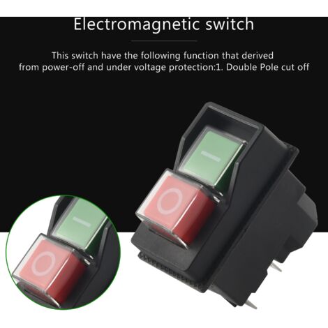 Produktbild von Jevina Magnetischer Druckknopfschalter KJD17 – 220–240 V, IP55, 5-polig, Für Werkzeuge
