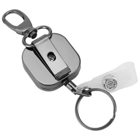 Llavero Retráctil, 2 Unidades, Mosquetón, Clip Para F