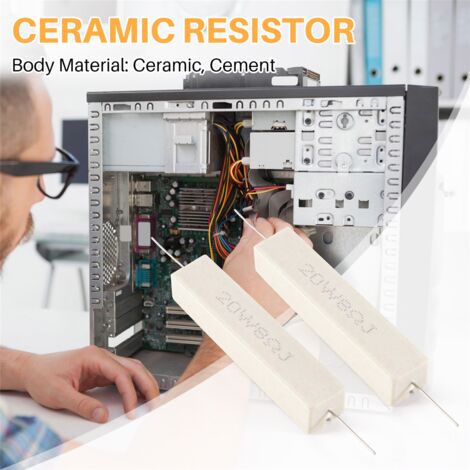 Resistencias Fijas De Cemento De Cerámica Enrolladas De Alambre, 20 W