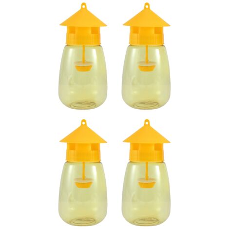 Paquete de 4 trampas reutilizables para moscas, trampas para moscas de