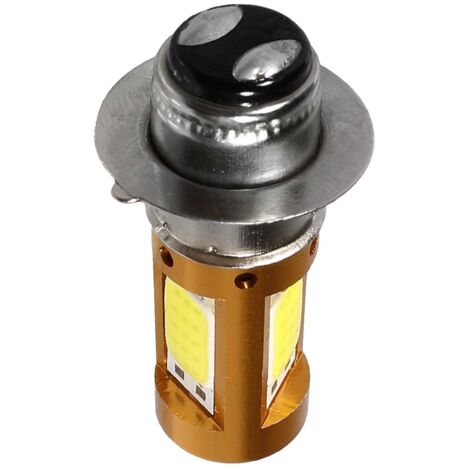 Ruiandsion 1 pz H6M Lampadina LED per faro 6V Super Bright 5050 27SMD Chip Lampadina LED P15D Lampadina faro LED per moto (fascio Hi/Lo) 4300K Bianco caldo