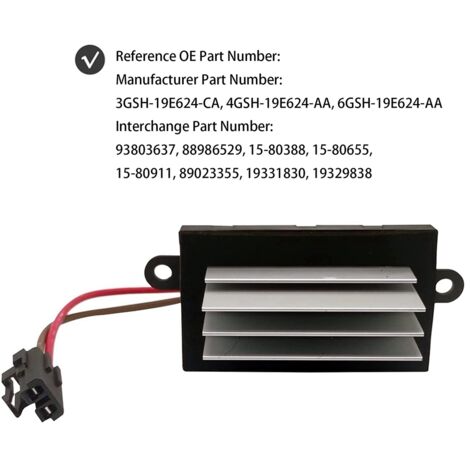 Resistencia del motor del ventilador para H2 - Reemplazo del ventilador ...